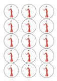 Art Deco Lady 02 Edible Icing Cake Topper or Ribbon