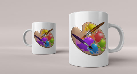 Artist Themed Mug - Artist Paint Palette Mug