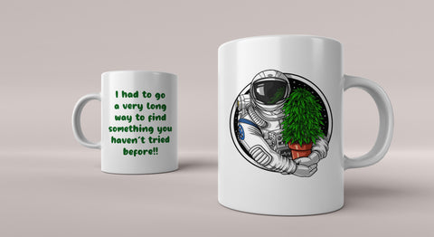 Weed Mug 04 - Astronaut with plant