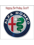 Alfa Romeo Logo Edible Icing Cake Topper