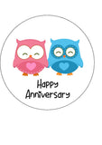 Anniversary Edible Icing Cake Topper 01