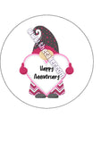 Anniversary Edible Icing Cake Topper 02
