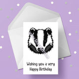 Badger Birthday Card