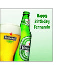 Beer Edible Icing Cake Topper 03 - Heineken