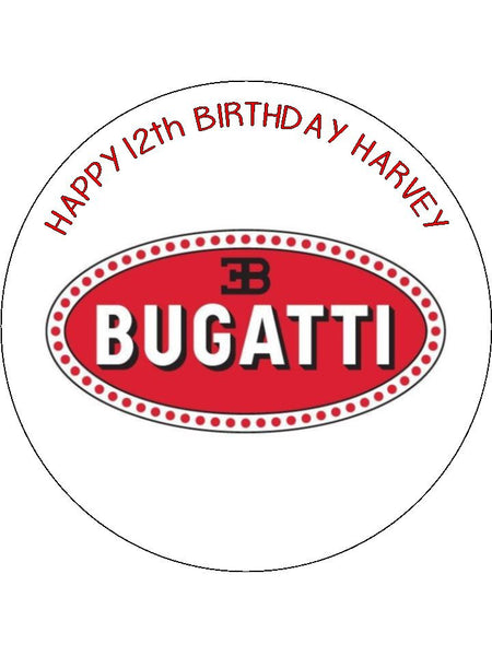 Bugatti Logo Edible Icing Cake Topper or Ribbon – the caker online