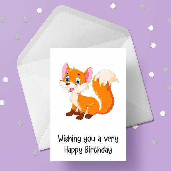 Fox 02 Birthday Card