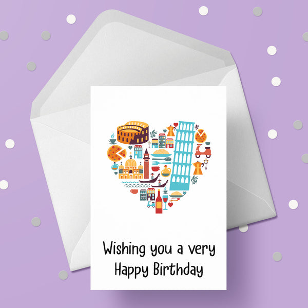 Italy / Italian Birthday Card