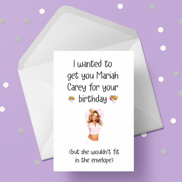 Mariah Carey Funny Birthday Card the caker online