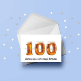 100th Birthday Card with Beer Numbers