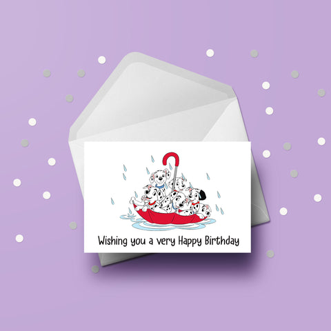 101 Dalmatians 01 Birthday Card