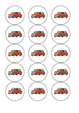 Mini Car (Orange) Edible Icing Cake Topper 02