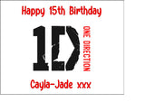 One Direction / 1D 01 Edible Icing Cake Topper