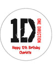 One Direction 1D Edible Icing Cake Topper 01