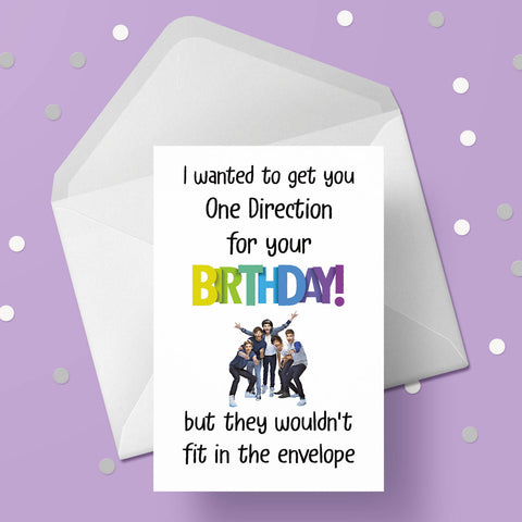 One Direction / 1D Funny Birthday Card