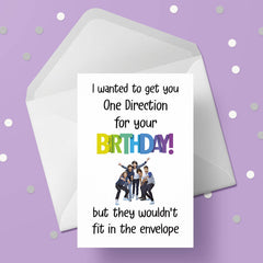 One Direction Age 10 Birthday Greeting Card