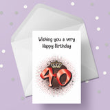 40th Birthday Edible Icing Cake Topper or Ribbon (03)