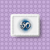 50th Birthday Edible Icing Cake Topper or Ribbon (01)