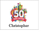 50th Birthday Edible Icing Cake Topper or Ribbon (02)