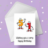 51st Birthday Card with Cartoon Numbers