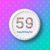 59th Birthday Balloons Edible Icing Cake Topper or Ribbon