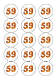 59th Birthday Beer Numbers Edible Icing Cake Topper or Ribbon
