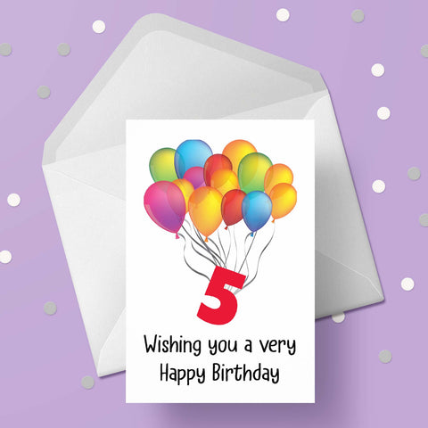 05 5th Birthday 03 Birthday Card