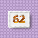 62nd Birthday Beer Numbers Edible Icing Cake Topper or Ribbon