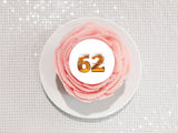 62nd Birthday Beer Numbers Edible Icing Cake Topper or Ribbon