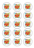 70th Birthday Edible Icing Cake Topper or Ribbon (01)