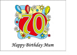 70th Birthday Edible Icing Cake Topper or Ribbon (01)