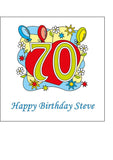 70th Birthday Edible Icing Cake Topper or Ribbon (01)