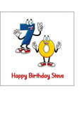70th Birthday Funny Cartoon Numbers Edible Icing Cake Topper or Ribbon