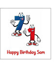 71st Birthday Funny Cartoon Numbers Edible Icing Cake Topper or Ribbon