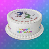 72nd Birthday Funny Cartoon Numbers Edible Icing Cake Topper or Ribbon