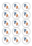 73rd Birthday Funny Cartoon Numbers Edible Icing Cake Topper or Ribbon