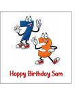 73rd Birthday Funny Cartoon Numbers Edible Icing Cake Topper or Ribbon