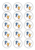 75th Birthday Funny Cartoon Numbers Edible Icing Cake Topper or Ribbon