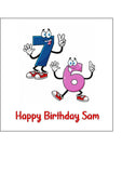 76th Birthday Funny Cartoon Numbers Edible Icing Cake Topper or Ribbon