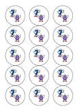 78th Birthday Funny Cartoon Numbers Edible Icing Cake Topper or Ribbon