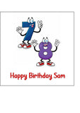 78th Birthday Funny Cartoon Numbers Edible Icing Cake Topper or Ribbon