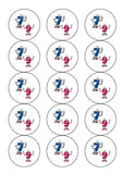 79th Birthday Funny Cartoon Numbers Edible Icing Cake Topper or Ribbon