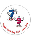 79th Birthday Funny Cartoon Numbers Edible Icing Cake Topper or Ribbon