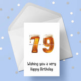 79th Birthday Card with Beer Numbers