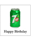7UP Fizzy Drink Edible Icing Cake Topper or Ribbon