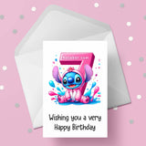 07 7th Birthday 06 Birthday Card with Stitch
