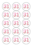 81st Birthday Flowers Edible Icing Cake Topper or Ribbon