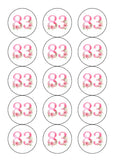 83rd Birthday Flowers Edible Icing Cake Topper or Ribbon