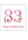 83rd Birthday Flowers Edible Icing Cake Topper or Ribbon
