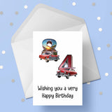 84th Birthday Card with Cars