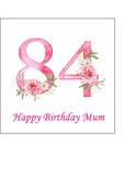 84th Birthday Flowers Edible Icing Cake Topper or Ribbon
